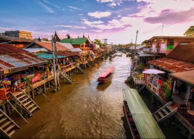 بازارهای شناور تایلند؛مکان های توریستی شهر، عکس