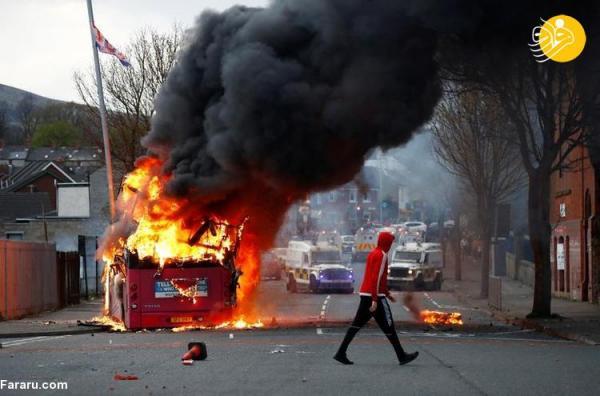 (تصاویر) اعتراضات خشونت بار در بلفاست