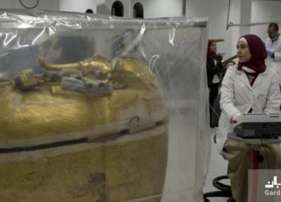 شروع عملیات بازسازی تابوت طلایی فرعون جوان مصر