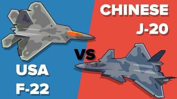 (اینفوگرافیک) مقایسه جنگنده های F، 22 و J، 20